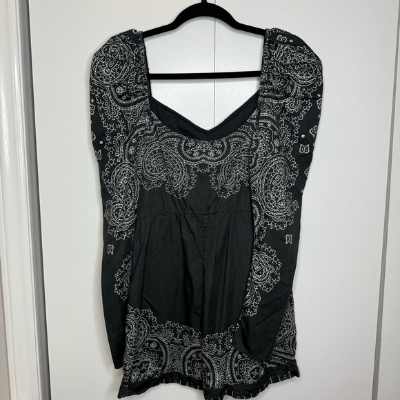 Rococo Sand Bandana Belted Paisley Romper Long Sleeve - Small - Picture 8 of 16